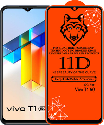 DeepzHub Edge To Edge Tempered Glass for Vivo T1 5G(Pack of 1)