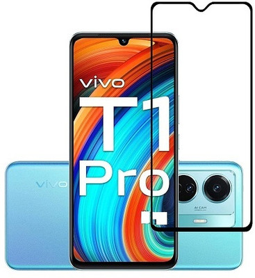 NIMMIKA ENTERPRISES Edge To Edge Tempered Glass for Vivo T1 Pro 5G(D Plus Clarity Technology | 9H Hardness for Unrivaled Protection | Ultra-Thin Design with Sleek Edges | Smooth Touch Sensitivity | Precision Cut for Perfect Fit | Case-Friendly Design)(Pack of 1)