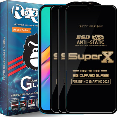 Roxel Edge To Edge Tempered Glass for INFINIX SMART HD 2021(Pack of 3)
