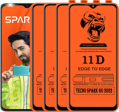 PFOAM Edge To Edge Tempered Glass for TECNO SPARK GO 2022(Pack of 4)