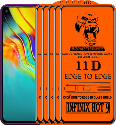CYOR Edge To Edge Tempered Glass for INFINIX HOT 9(Pack of 5)