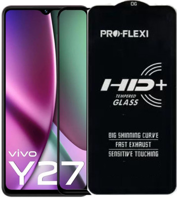 SM Styles Edge To Edge Tempered Glass for vivo Y27(Pack of 1)