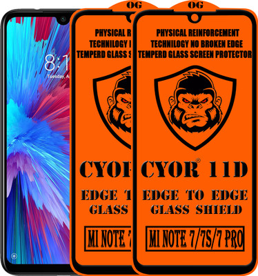 CYOR Edge To Edge Tempered Glass for REDMI NOTE 7(Pack of 2)