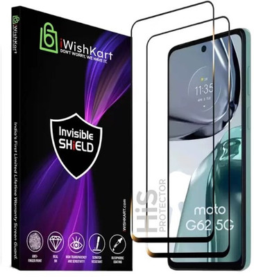 iWishKart Edge To Edge Tempered Glass for MOTOROLA G62, MOTOROLA G62 5G, moto g 62(Pack of 2)