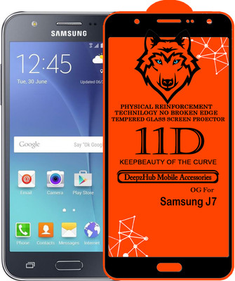 DeepzHub Edge To Edge Tempered Glass for Samsung Galaxy J7(Pack of 1)