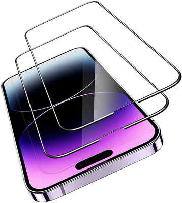 PUNAK Edge To Edge Tempered Glass for Apple iPhone 14 Pro Max(Pack of 2)