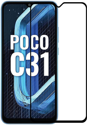 iCopertina Edge To Edge Tempered Glass for Poco C31(Pack of 4)