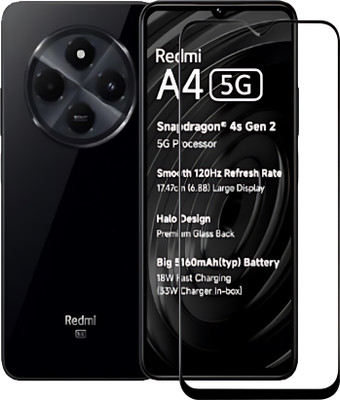 Sarju Edge To Edge Tempered Glass for Redmi A4 5G(Pack of 1)