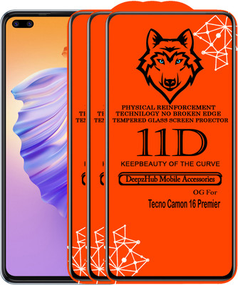 CRodible Edge To Edge Tempered Glass for Tecno Camon 16 Premier(Pack of 3)