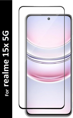 NKCASE Edge To Edge Tempered Glass for realme 15x 5G, Realme 15x 5G(Pack of 1)