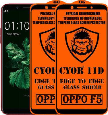 CYOR Edge To Edge Tempered Glass for Oppo F5(Pack of 2)