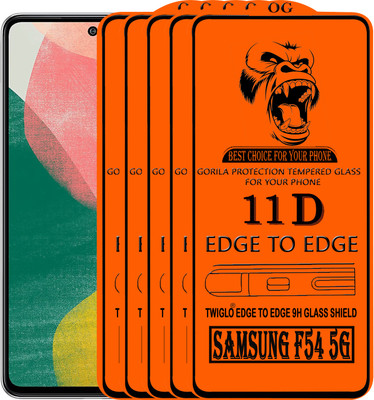 TWIGLO Edge To Edge Tempered Glass for SAMSUNG F54 5G(Pack of 5)