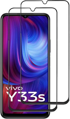 SNMART Edge To Edge Tempered Glass for Vivo Y33S(Pack of 2)