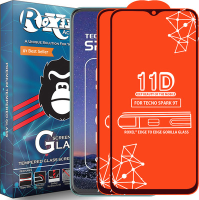 Roxel Edge To Edge Tempered Glass for Tecno Spark 9T(Pack of 2)