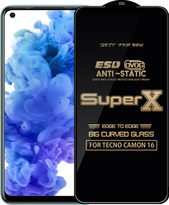 Qyist Edge To Edge Tempered Glass for TECNO CAMON 16(Pack of 1)