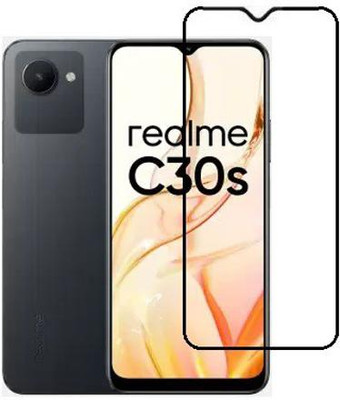 CASEHUNT Edge To Edge Tempered Glass for Realme c30s, realme C30s(Pack of 1)