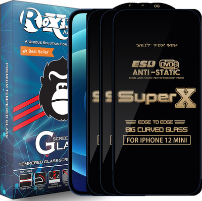 Roxel Edge To Edge Tempered Glass for IPHONE 12 MINI(Pack of 3)