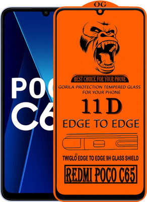TWIGLO Edge To Edge Tempered Glass for REDMI POCO C65(Pack of 1)