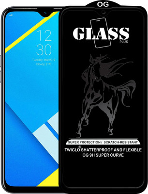 TWIGLO Edge To Edge Tempered Glass for REALME C2(Pack of 1)
