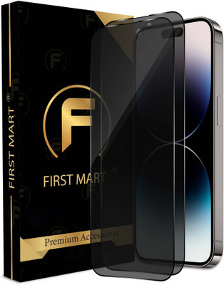 FIRST MART Edge To Edge Tempered Glass for iPhone 14 Pro Max, Apple iPhone 14 Pro Max, iPhone 15 Plus, Apple iPhone 15 Plus(Pack of 2)