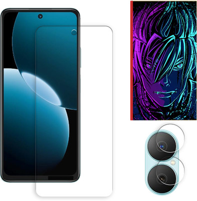 ARBAN Edge To Edge Tempered Glass for Huawei Nova Y73 4G Tempered Screen Protector | Anti-Scratch | Edge to Edge Full Coverage | 9H Hardness ( 1 FRONT SCREEN GUARD + 1 CAMERA LENS PROTECTOR + 1 FREE BACK EMBOSSED SKIN002 )(Pack of 1)