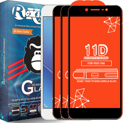 Roxel Edge To Edge Tempered Glass for VIVO Y66(Pack of 3)