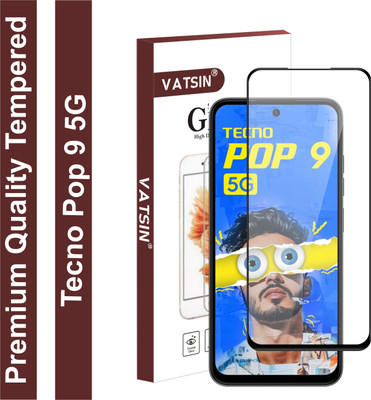 Vatsin Edge To Edge Tempered Glass for Tecno Pop 9 5G(Pack of 1)