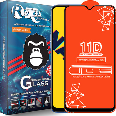 Roxel Edge To Edge Tempered Glass for Realme Narzo 10A(Pack of 1)