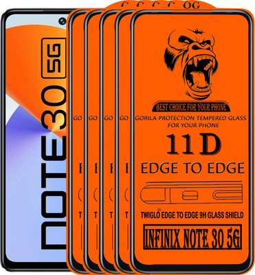 TWIGLO Edge To Edge Tempered Glass for INFINIX NOTE 30 5G(Pack of 5)