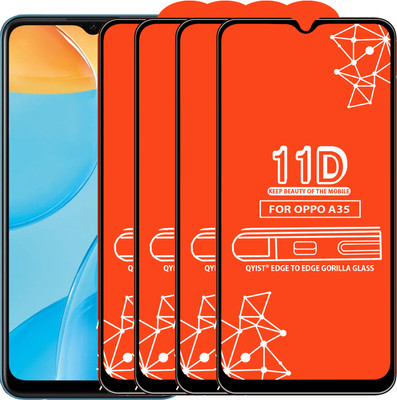 Qyist Edge To Edge Tempered Glass for Oppo A35(Pack of 4)