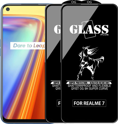 Qyist Edge To Edge Tempered Glass for REALME 7(Pack of 2)
