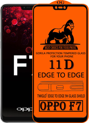 TWIGLO Edge To Edge Tempered Glass for OPPO F7(Pack of 1)