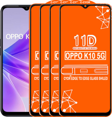 CYOR Edge To Edge Tempered Glass for OPPO K10 5G(Pack of 4)