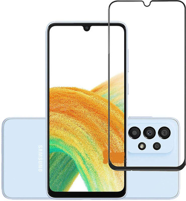 HIE POWER Edge To Edge Tempered Glass for Samsung Galaxy A33 5G [9H-Hardness-Quality](Pack of 1)