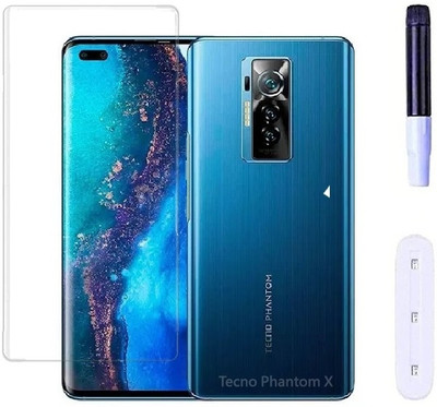 Bigil Edge To Edge Tempered Glass for Tecno Phantom X, UV Curved Screen Protector(Pack of 1)