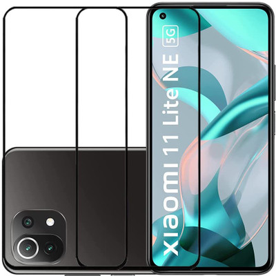 1DOLLAR Edge To Edge Tempered Glass for Xiaomi Mi 11 Lite 5G-| | Full Glue Curved Tempered Glass | Bubble Free Installation |(Pack of 2)