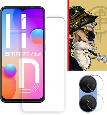 ARBAN Edge To Edge Tempered Glass for Infinix Smart 7 HD 4G Tempered Glass Screen Protector | Anti-Scratch | Edge to Edge Full Coverage | 9H Hardness ( 1 FRONT SCREEN GUARD + 1 CAMERA LENS PROTECTOR + 1 FREE BACK EMBOSSED SKIN001 )(Pack of 1)