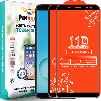 PikTrue Edge To Edge Tempered Glass for Samsung Galaxy On6(Pack of 2)