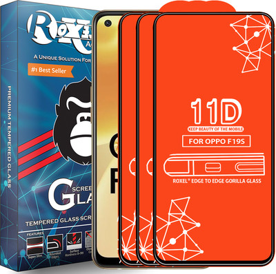 Roxel Edge To Edge Tempered Glass for Oppo F19S(Pack of 3)