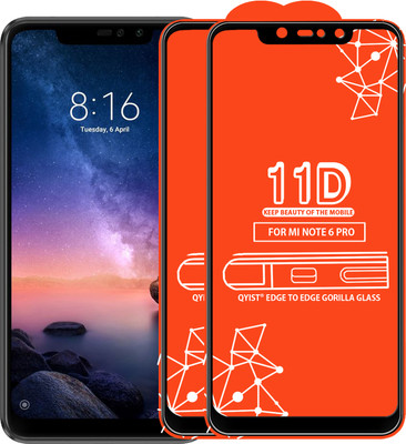 Qyist Edge To Edge Tempered Glass for Mi Redmi Note 6 Pro(Pack of 2)