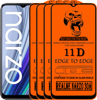CYOR Edge To Edge Tempered Glass for REALME NARZO 30A(Pack of 4)