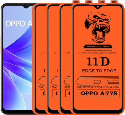 PFOAM Edge To Edge Tempered Glass for OPPO A77S(Pack of 4)