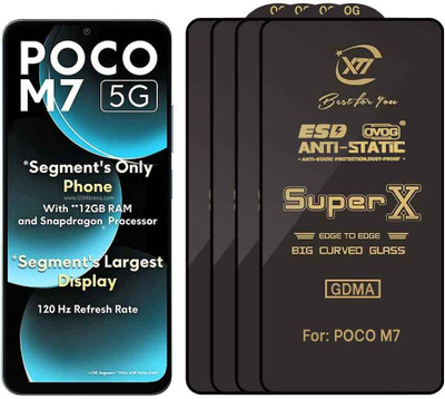 GDMA Edge To Edge Tempered Glass for POCO M7(Pack of 4)