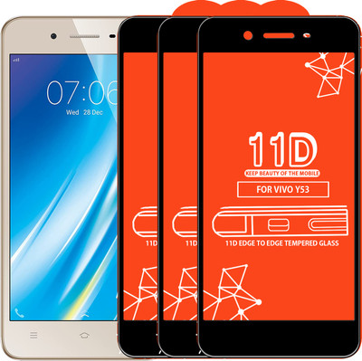 Qyist Edge To Edge Tempered Glass for VIVO Y53(Pack of 3)