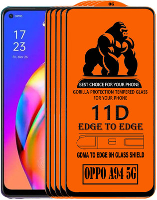 GDMA Edge To Edge Tempered Glass for OPPO A94 5G(Pack of 5)