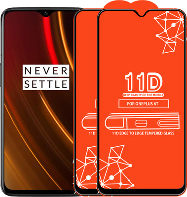Qyist Edge To Edge Tempered Glass for OnePlus 6T(Pack of 2)