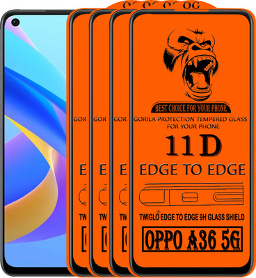 TWIGLO Edge To Edge Tempered Glass for OPPO A36 5G(Pack of 4)