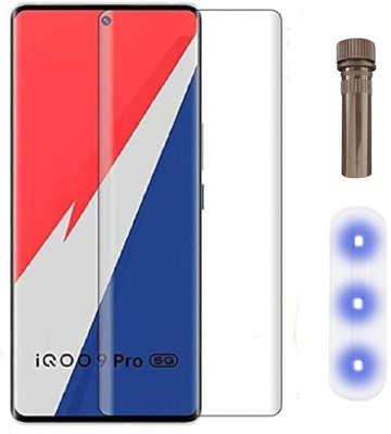 1DOLLAR Edge To Edge Tempered Glass for iQOO 9 Pro 5G-UV Glue Glass 9H(Pack of 1)