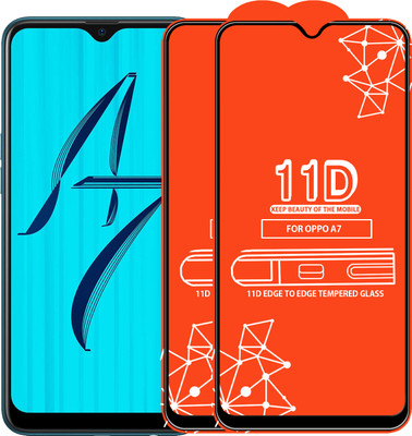 Roxel Edge To Edge Tempered Glass for Oppo A7(Pack of 2)