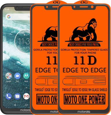 TWIGLO Edge To Edge Tempered Glass for Motorola Moto One Power(Pack of 2)